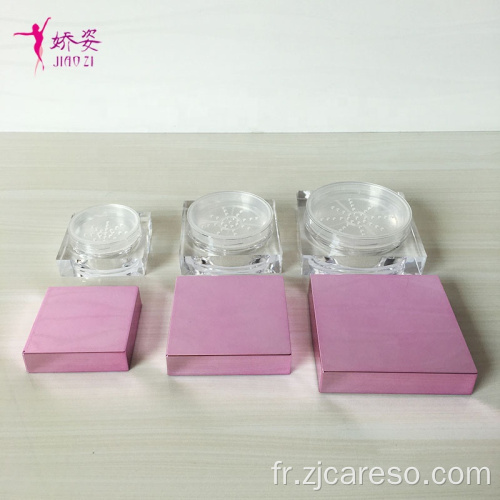 Emballage Pot à poudre 30g avec couvercle rose électrolytique